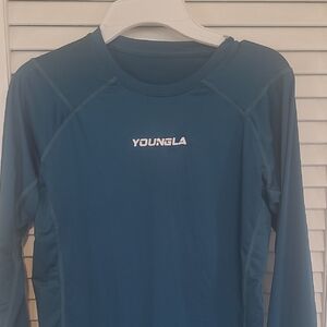 YoungLA Teal Long Sleeve Performance Shirt